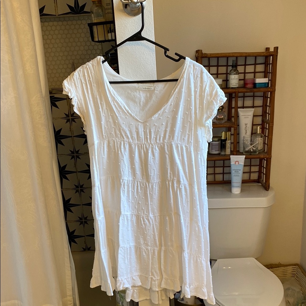 White Short Sleeve Dress